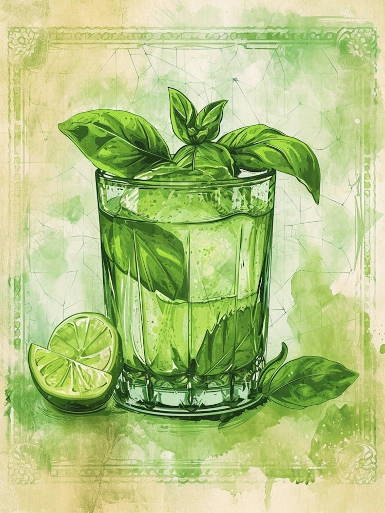 Caipirinha Watercolour Inspired 1