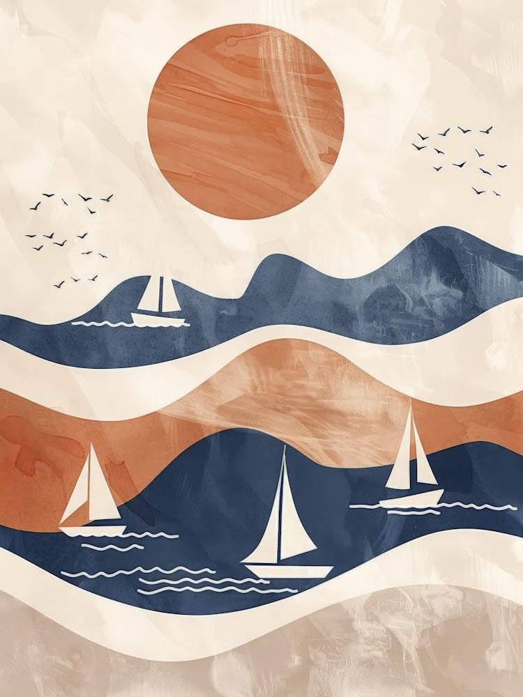 Sailboats In The Sea 3