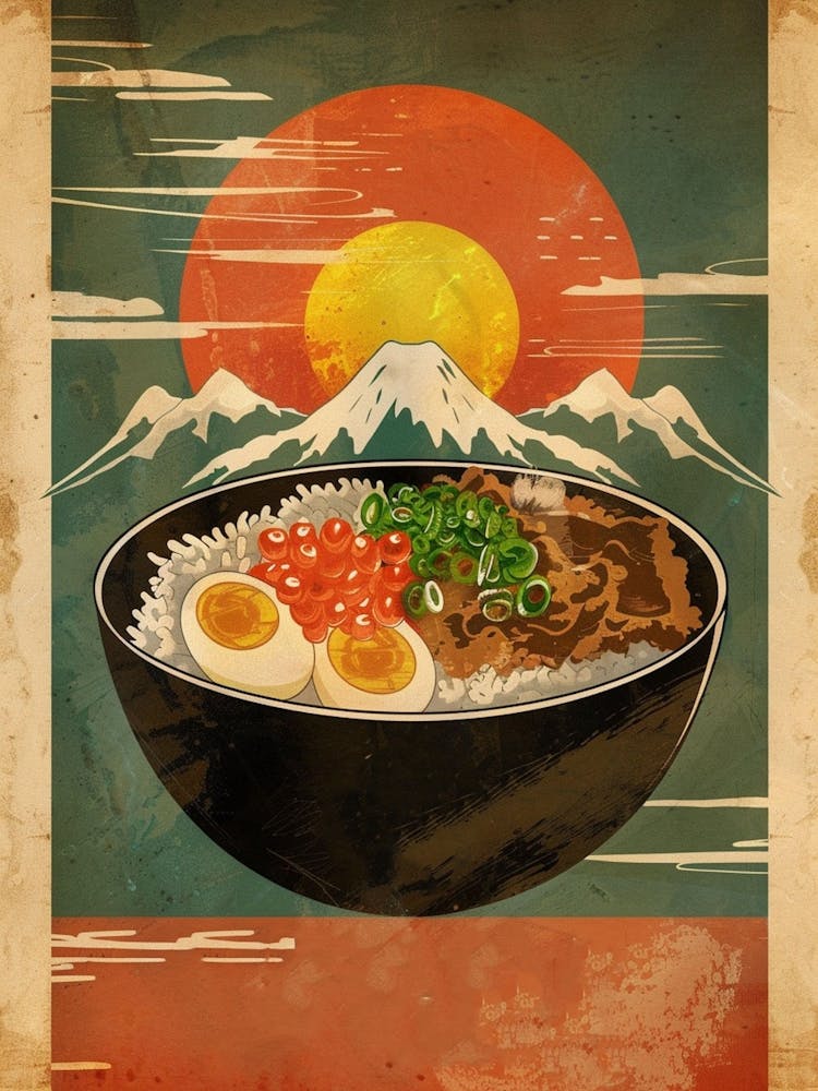 Donburi Japanese Dish Mid Century Modern