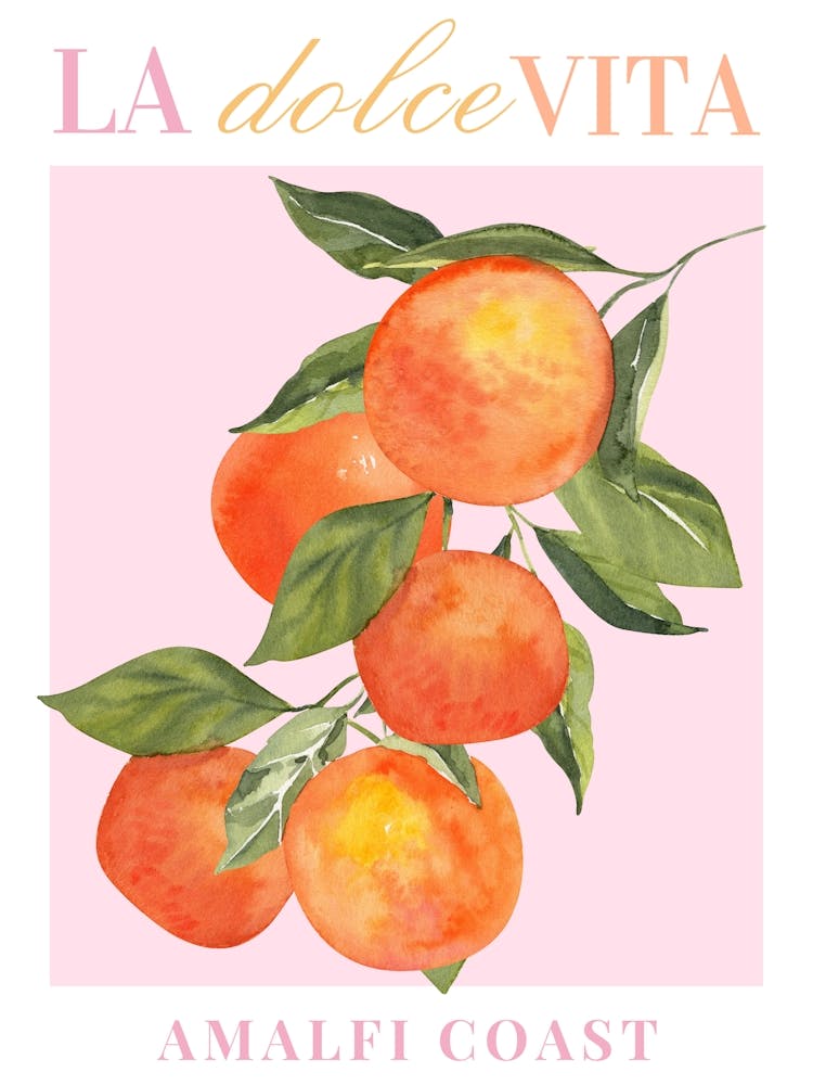 La Dolce Vita, Orange Illustration
