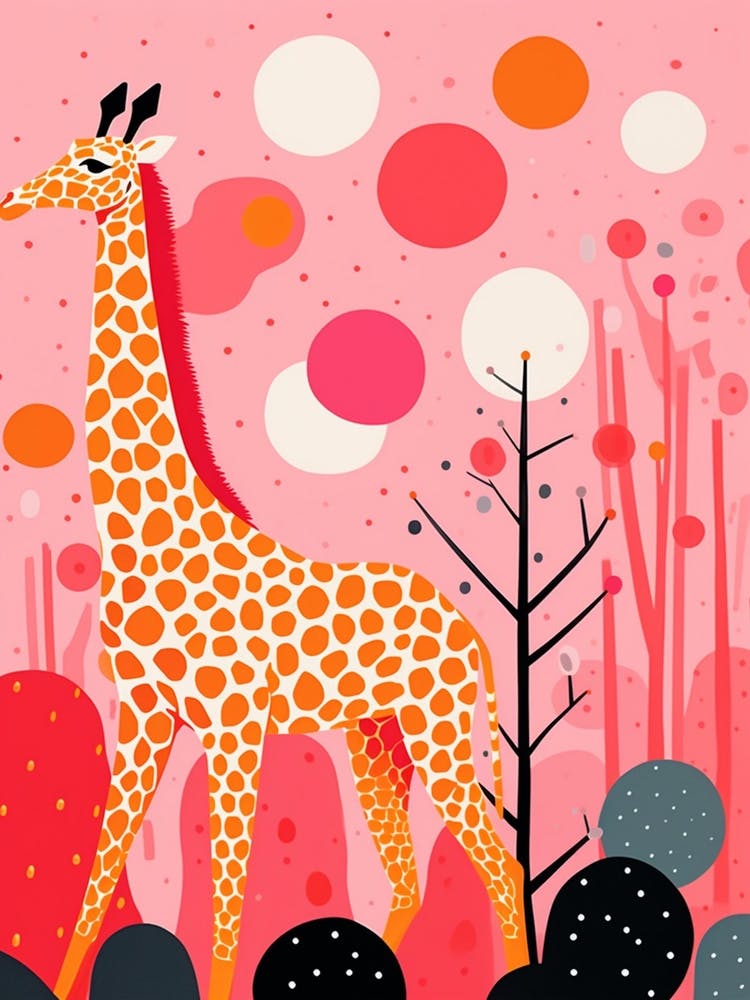 Giraffe Dot Portrait 2