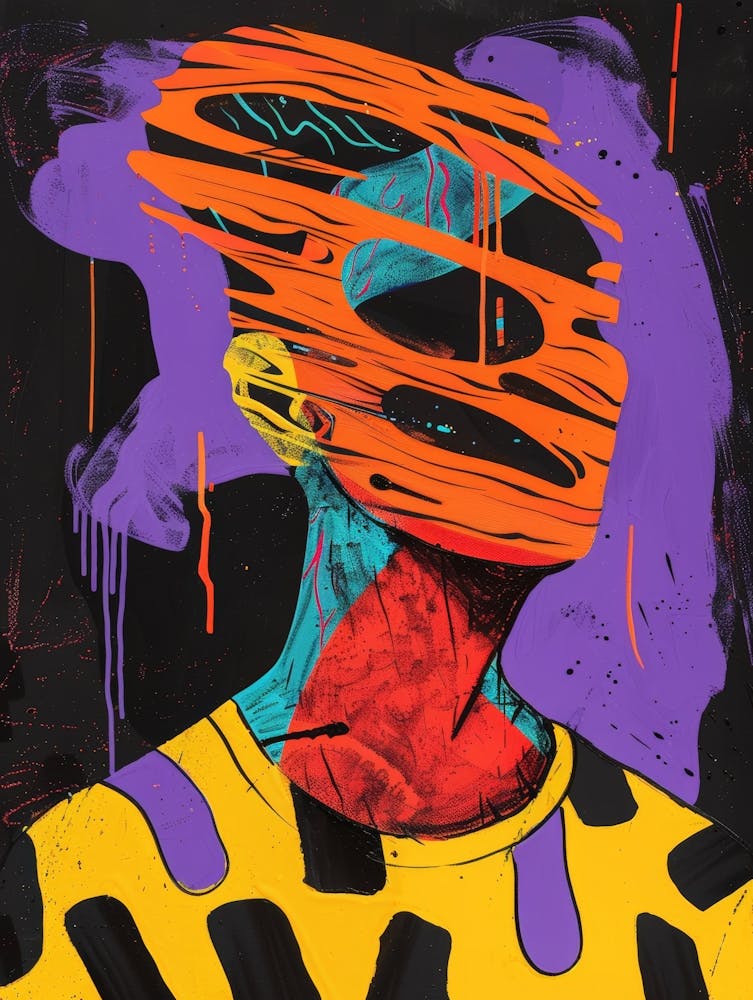 Man With Paint On His Face