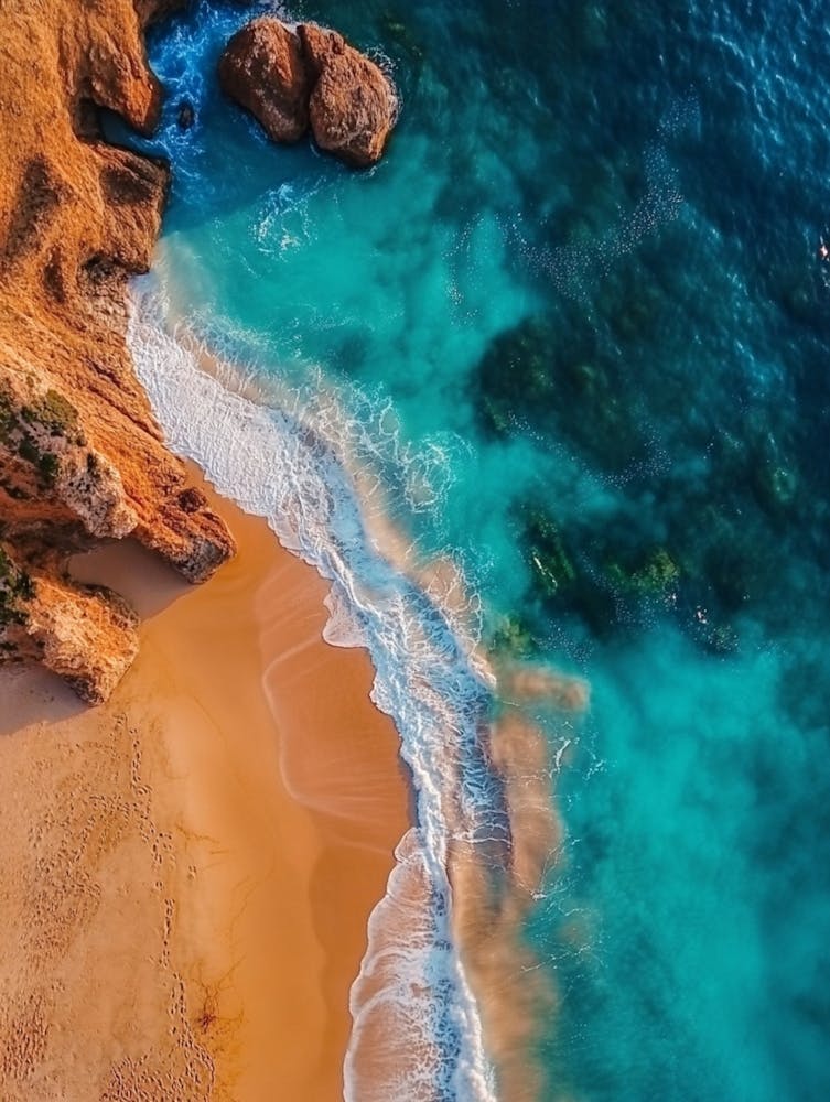 Aerial View Of A Beach 113