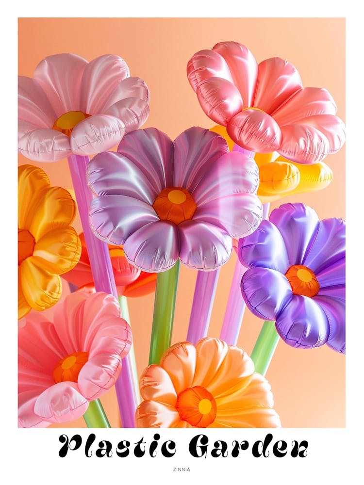 Dreamy Inflatable Flowers Poster Zinnia 2