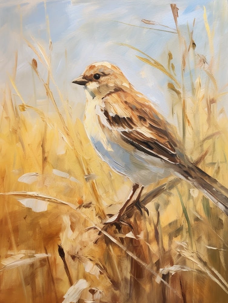 Bird Painting Sparrow 8