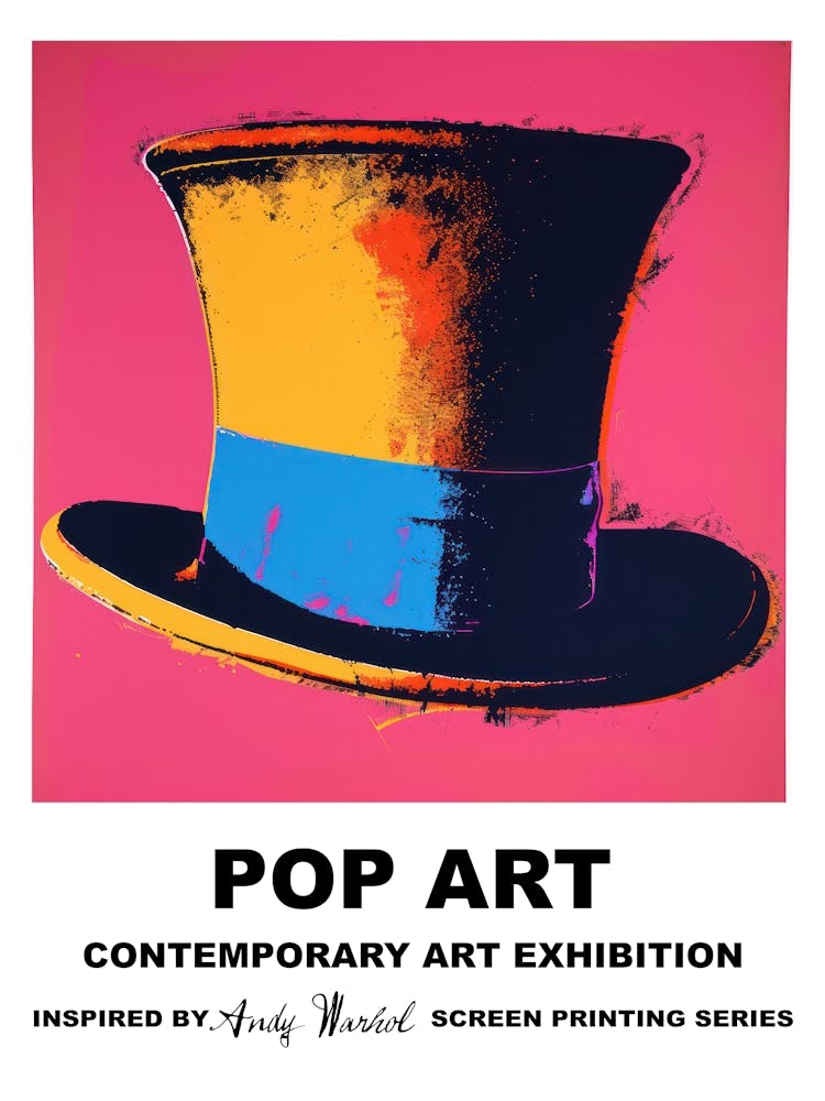 Poster Top Hat Pop Art 1