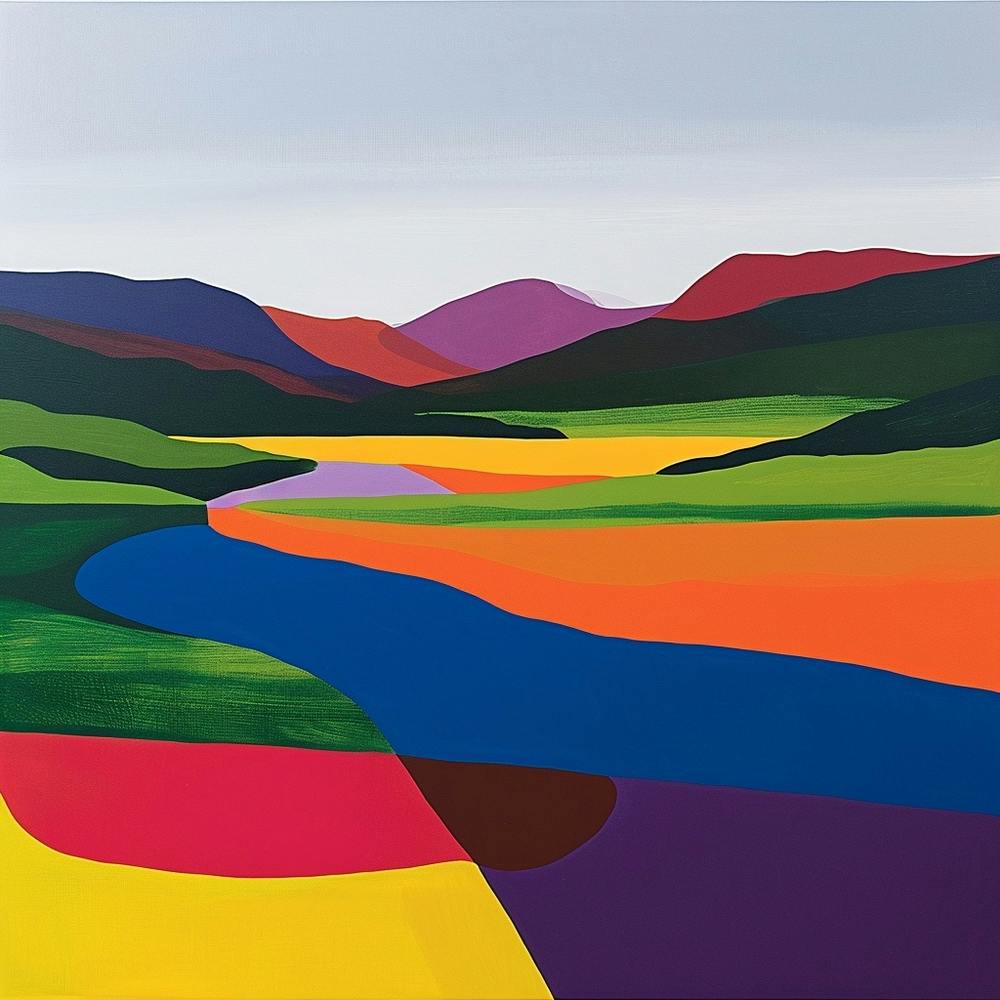 Farbenfroher Abstrakt Lake District National Park England 3