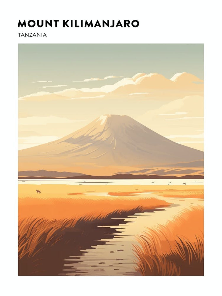 Mount Kilimanjaro Tanzania 1 Hiking Trail Landscape Poster