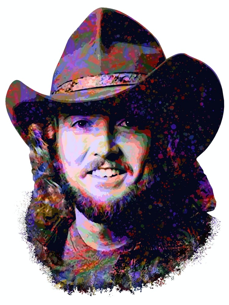 Keith Whitley Splash Colorful Art