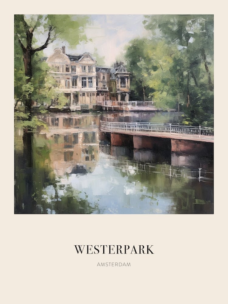 Westerpark Amsterdam Netherlands 2 Vintage Cezanne Inspired Poster