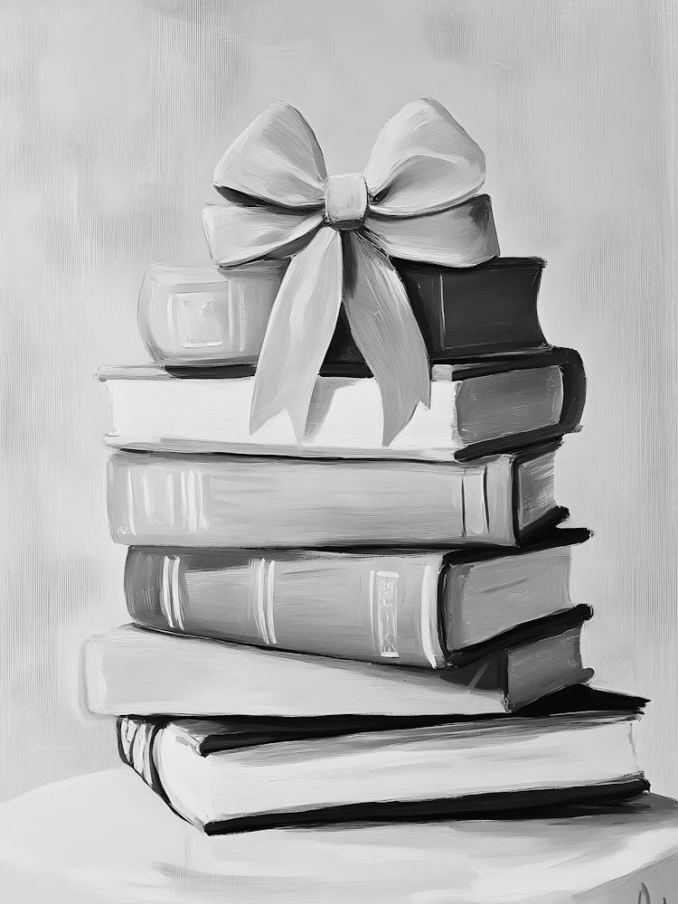 Stack Of Books With A Bow 1
