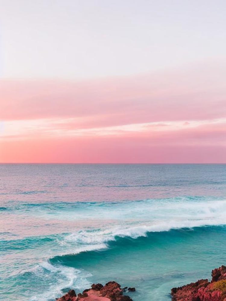Coral Bay Beach, Australien Rosa Fotografie 2
