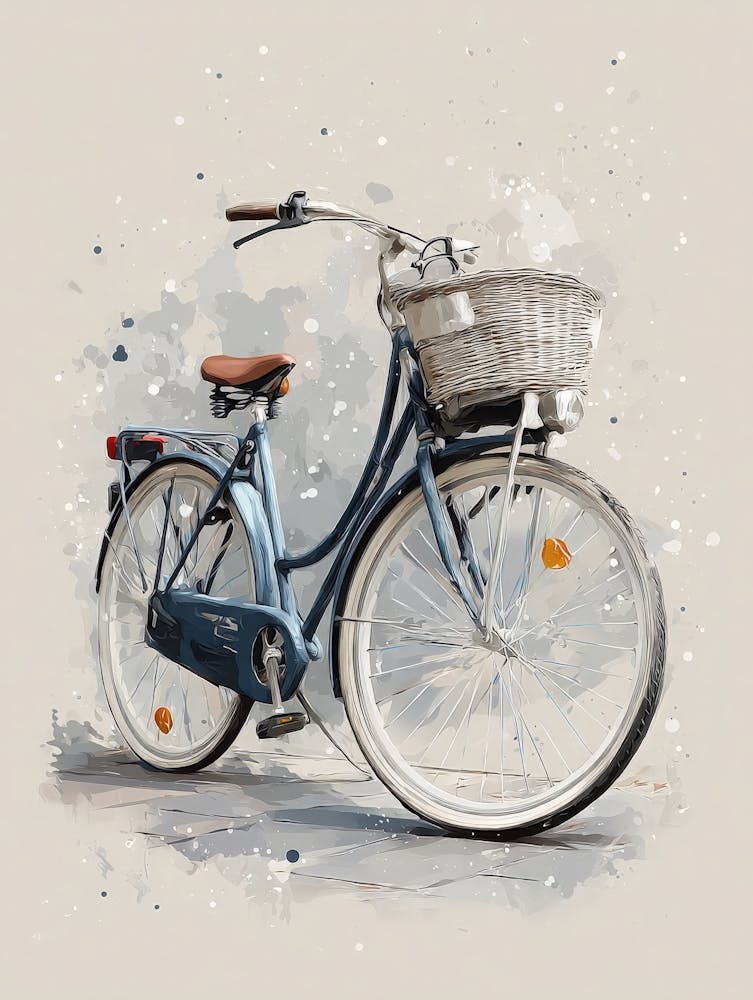 Aihrgdesign Isolated Watercolor Painting Of Vintage Bicycles 10