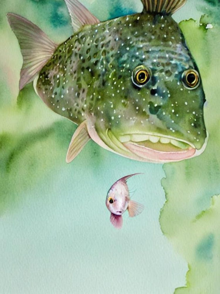 Anglerfish II Storybook Watercolour