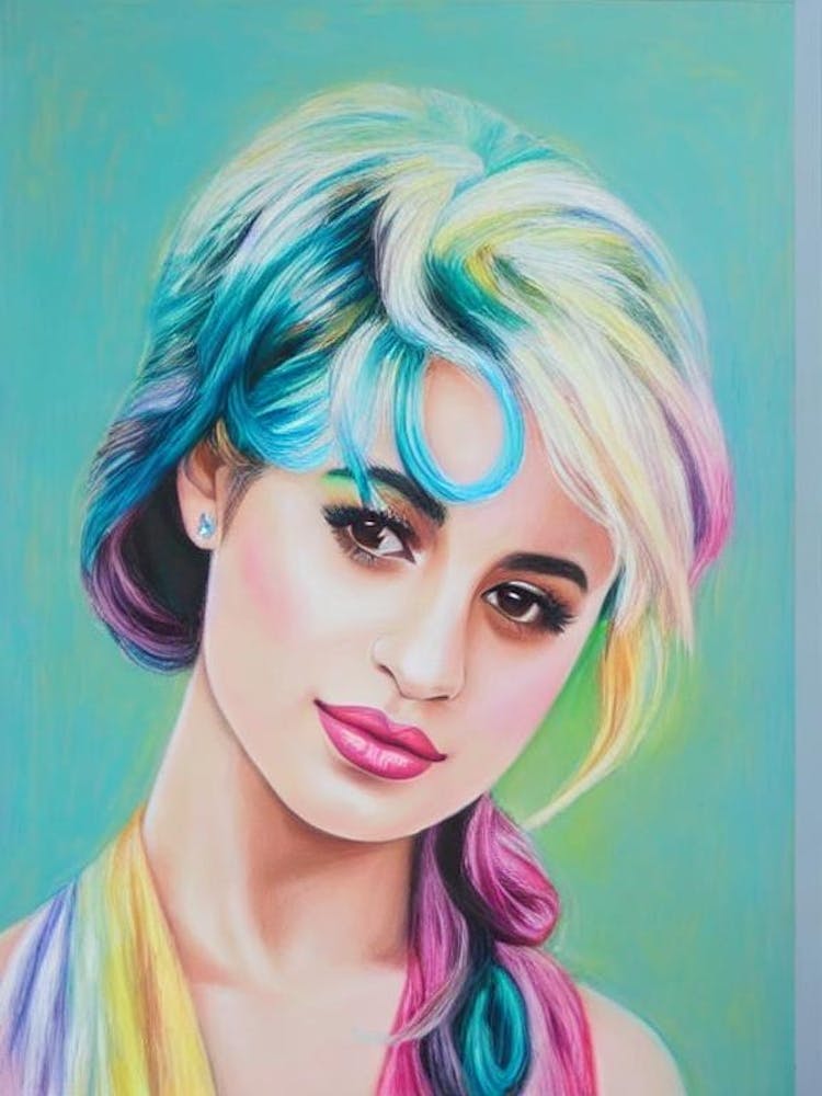 Camila Cabello Colourful Illustration