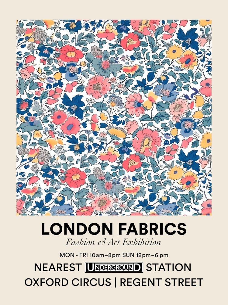 Poster Floral Dream London Fabrics Floral Pattern 2