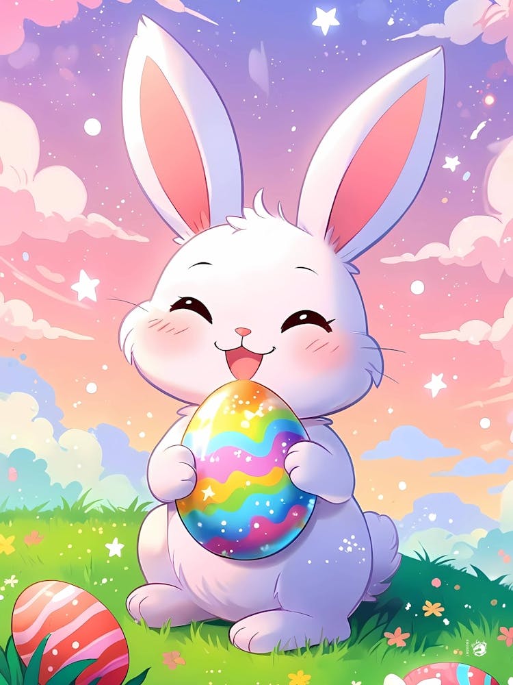 Rainbow Easter Bunny