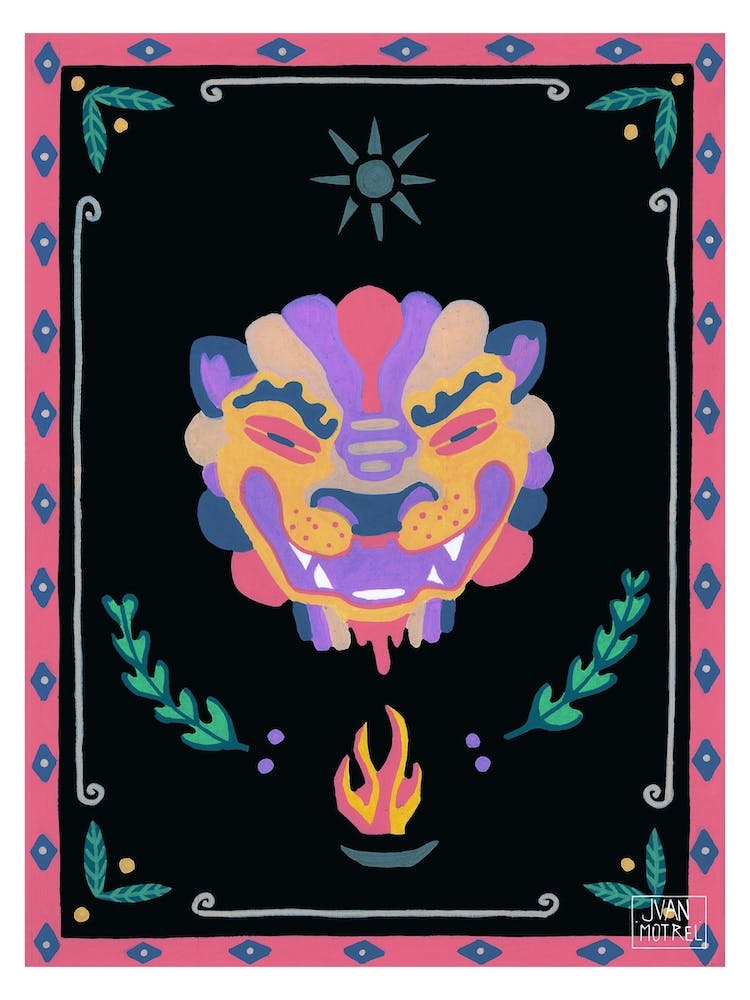 Silver Sun Lion