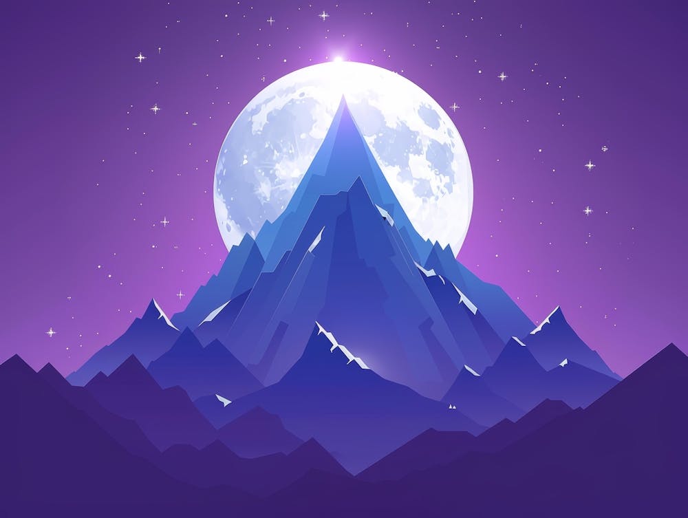 Moonlight Over Mountains 5