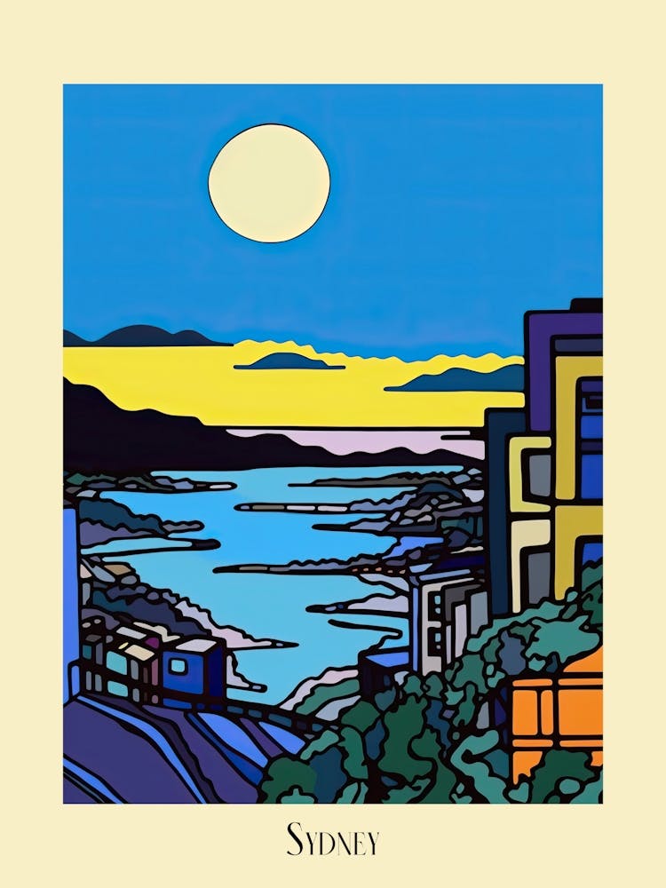 Poster Of Minimal Design Style Of Sydney, Australia 3