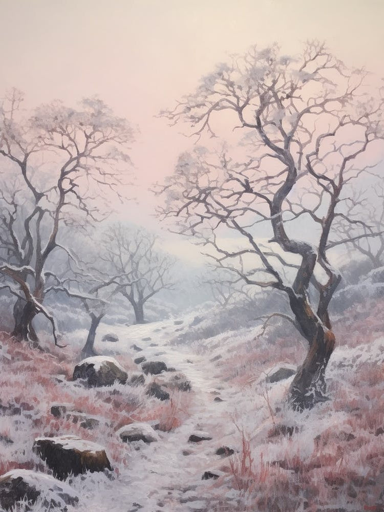 Dreamy Winter Painting Dartmoor National Park England 2