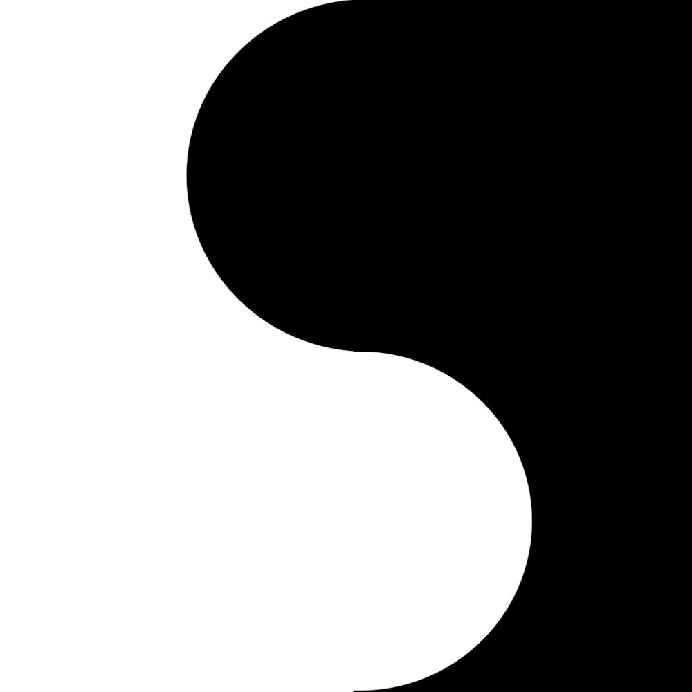 Peinture Courbe Minimaliste Noire Et Blanche