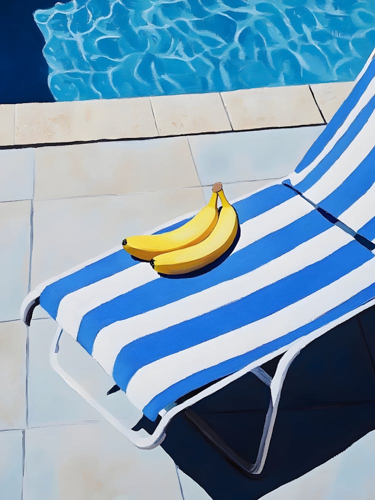 Bananes au bord de la piscine