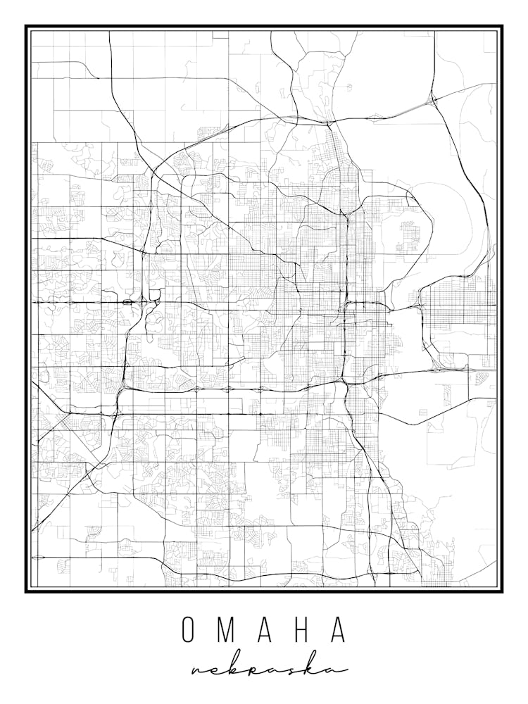 Omaha Nebraska Street Map