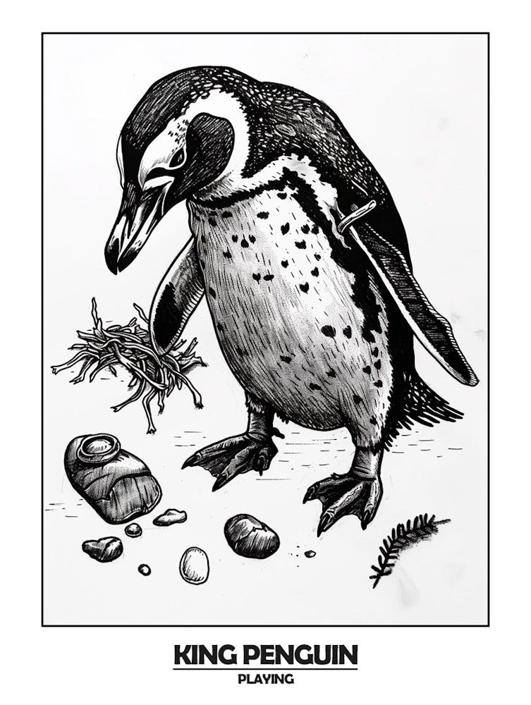 Penguin Playing Poster 3
