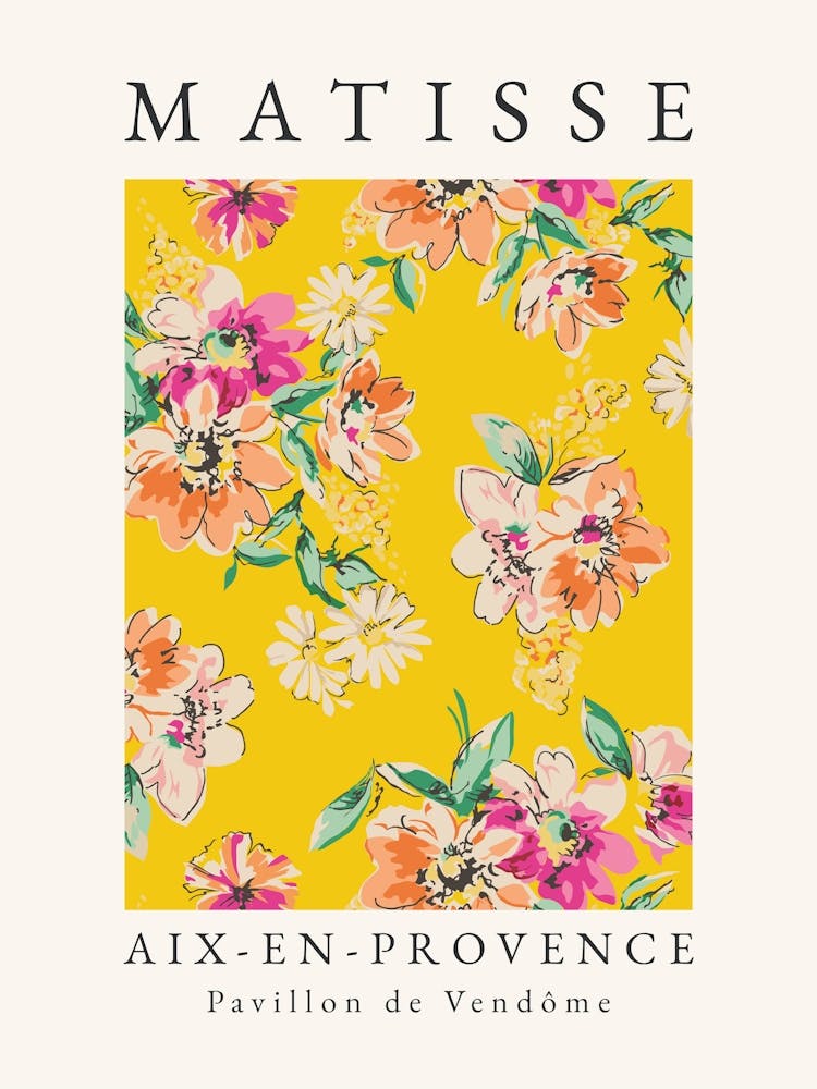 Matisse Flower Collection Print Yellow