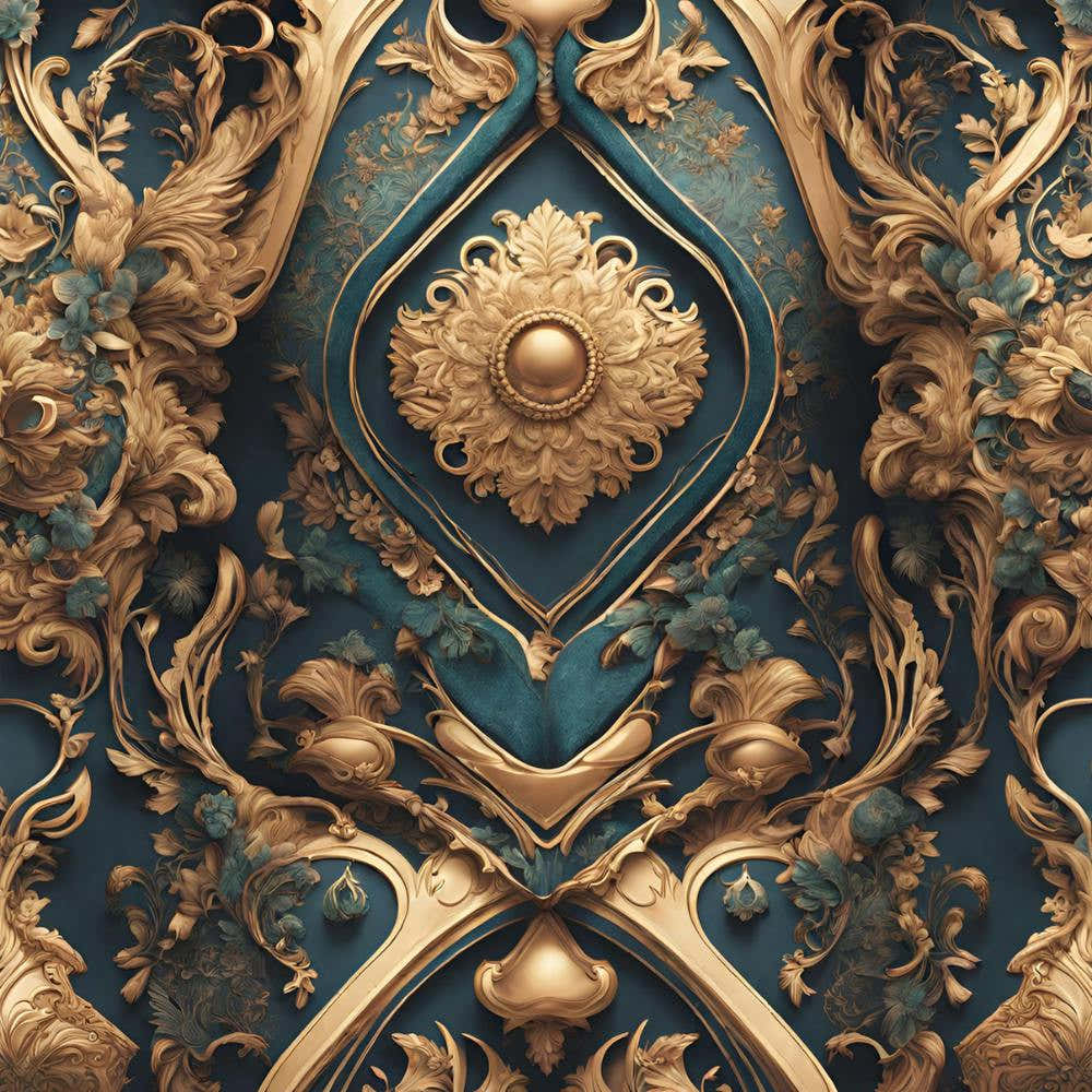 Gold And Blue Wallpaper