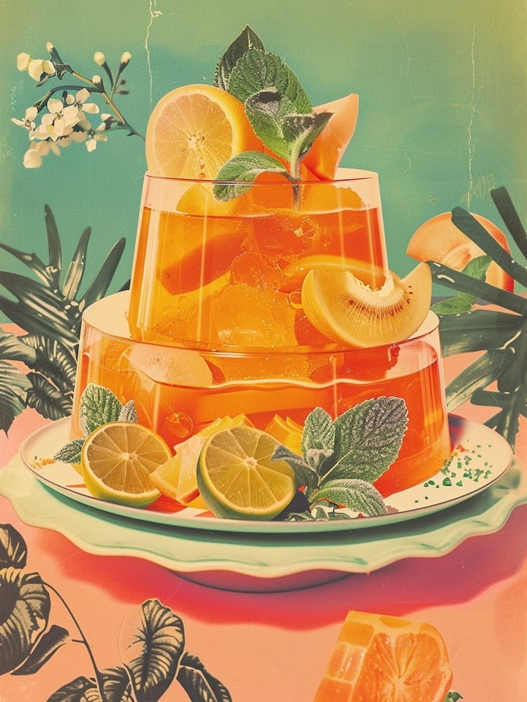 Orange Jelly Retro Collage 3