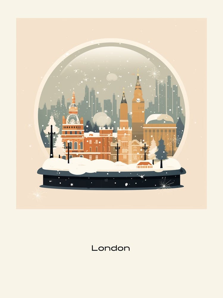 London Vereinigtes Königreich 2 Schneekugel-Poster