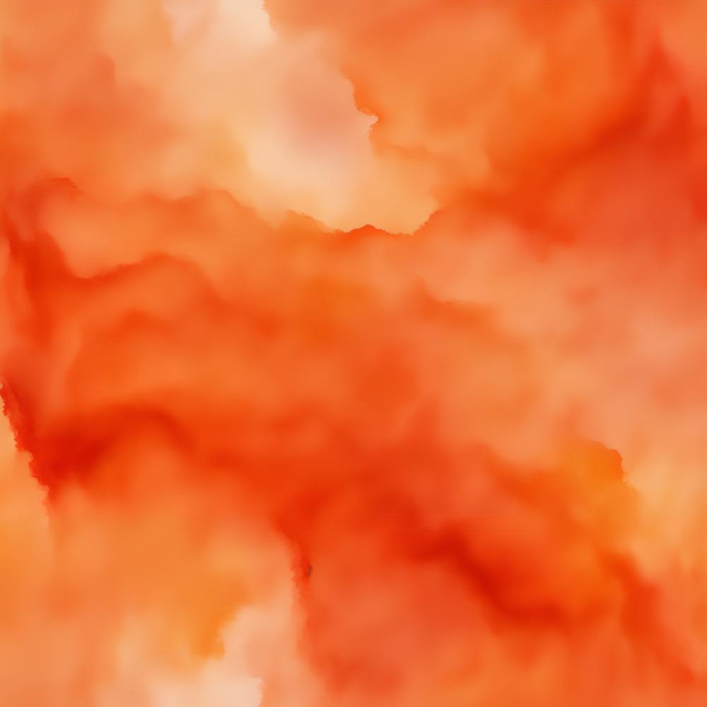 Beautiful orange red abstract background. Drawn, hand-painted aquarelle. Wet watercolor pattern. Artistic background with copy space for design. Vivid web banner. Liquid, flow, fluid effect.