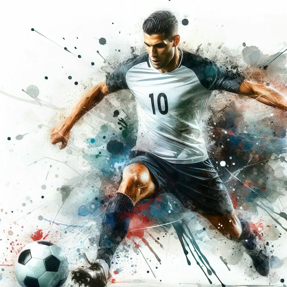 Soccer Player Kicking The Ball 11
