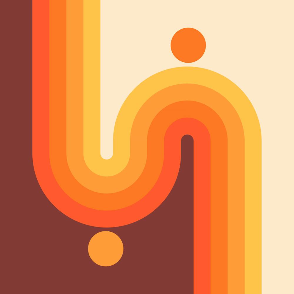 Midcentury Modern Geometric Arch Sun Abstract 2 In Retro Vibes 02