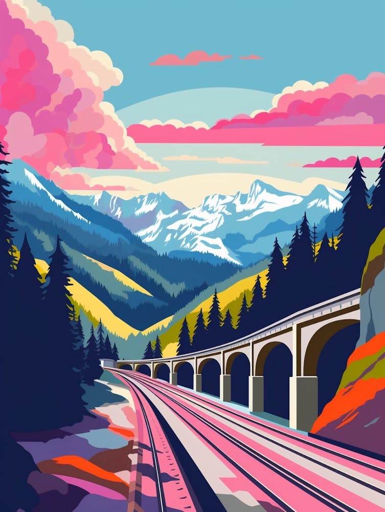 Snoqualmie Pass Retro Pop Art 1