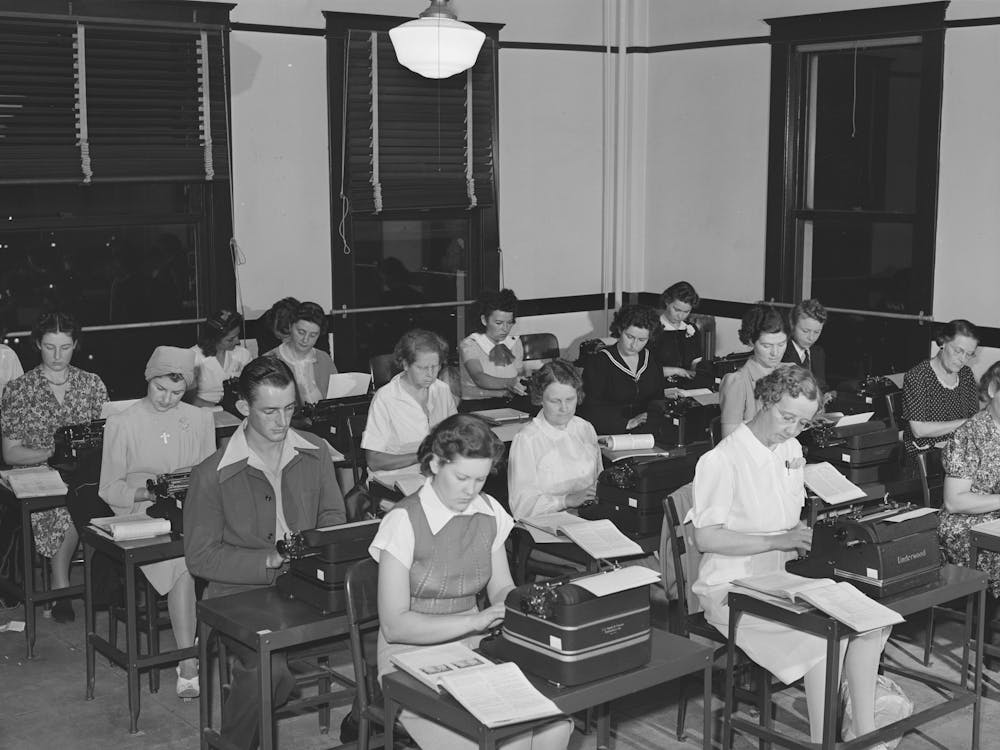 Typing Class At The San Diego Vocational School