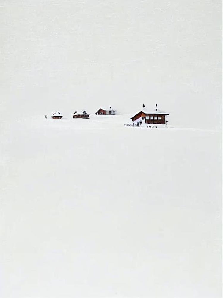 Crans Montana, Switzerland Minimal Skiing Poster