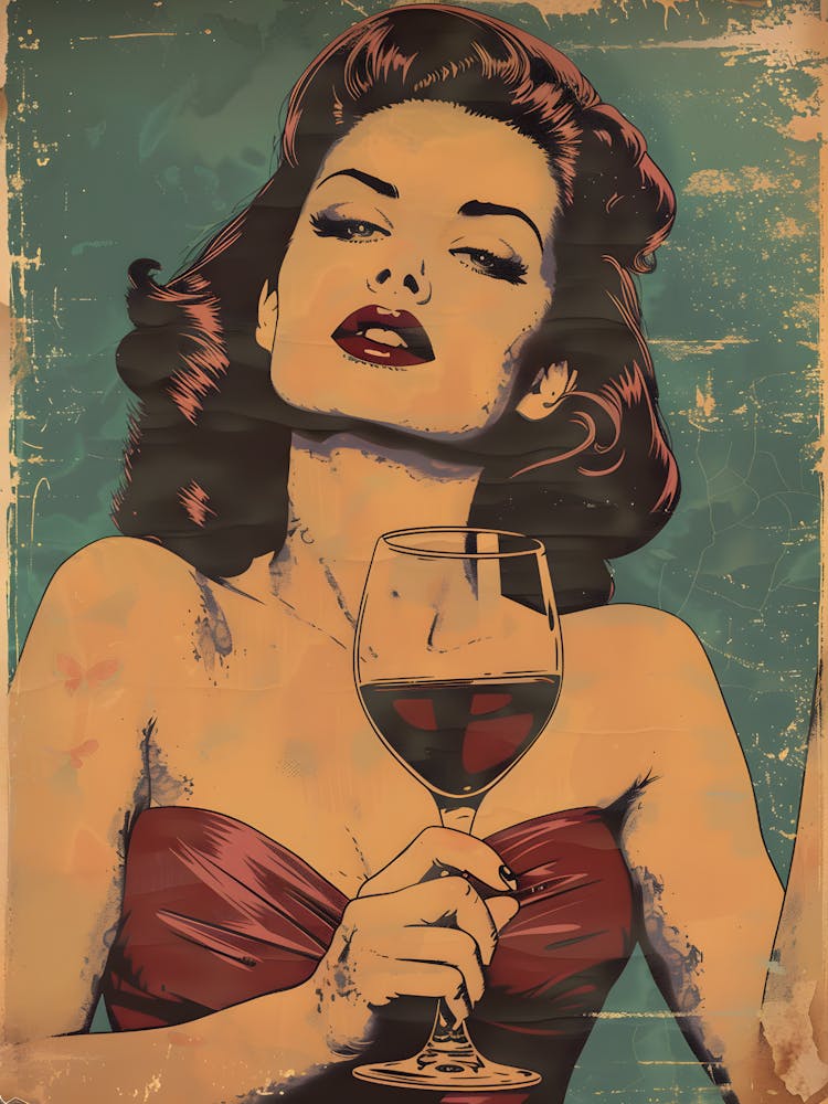 Girl With A Glass Of Wine