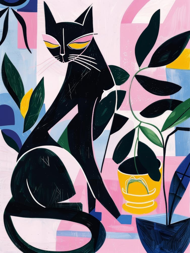 Cat In A Pot