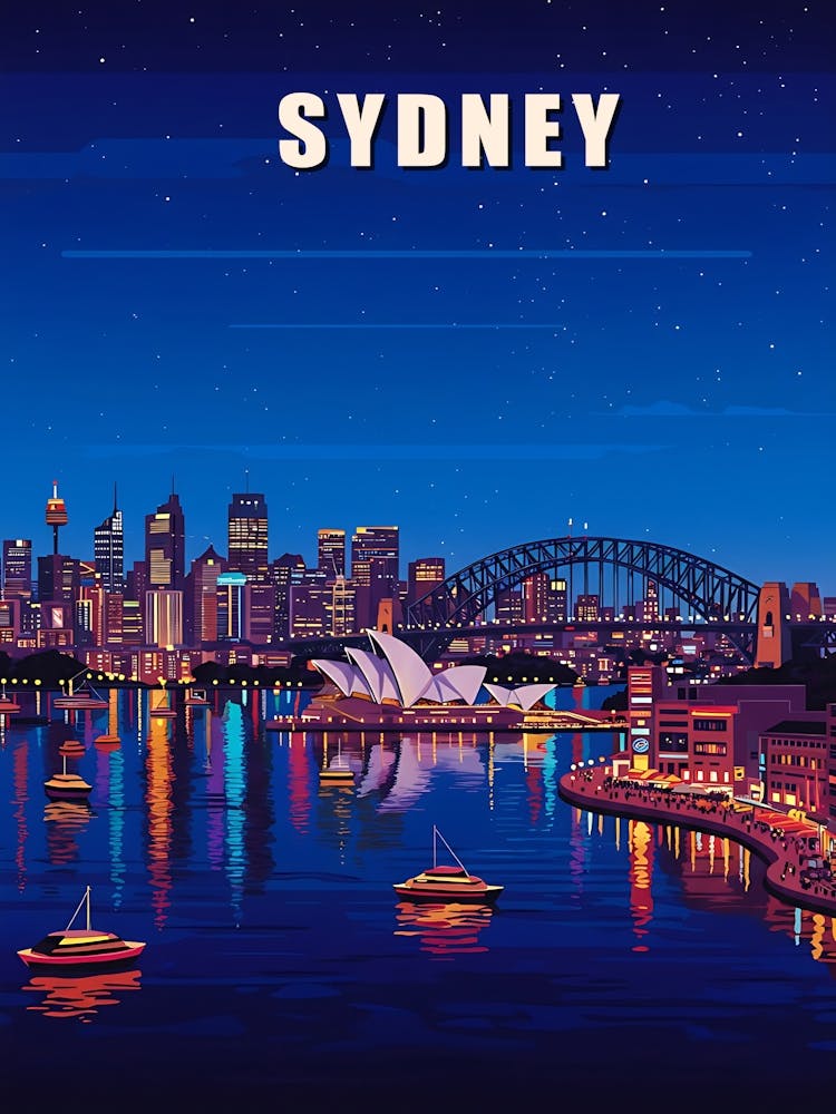 Sydney Vintage Travel Poster 34
