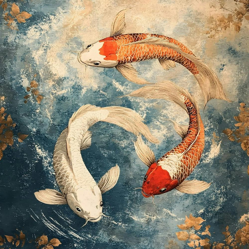 Koi Fish Ancient Tapestry 2