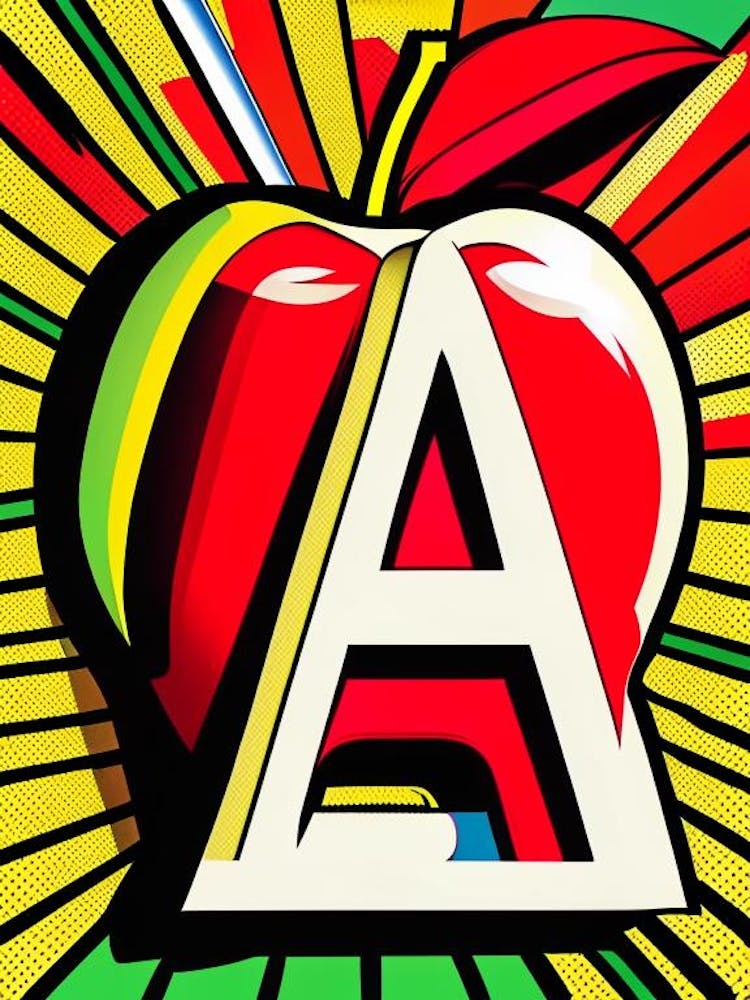 A   Apple, Letter, Alphabet Comic 1