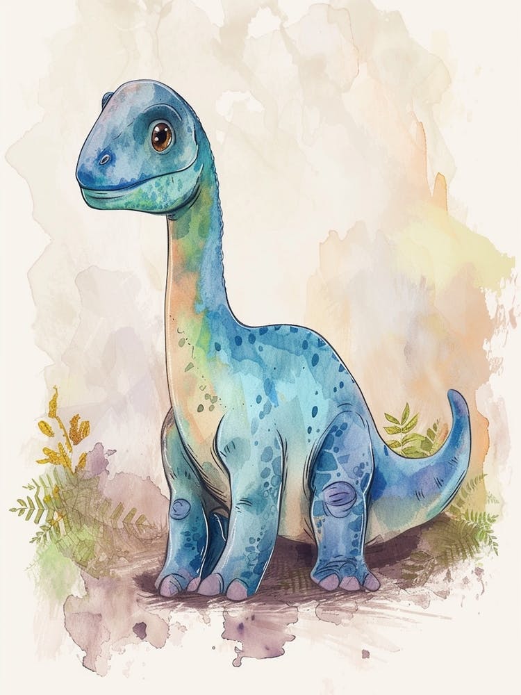 Cute Cartoon Iguanodon Dinosaur 3