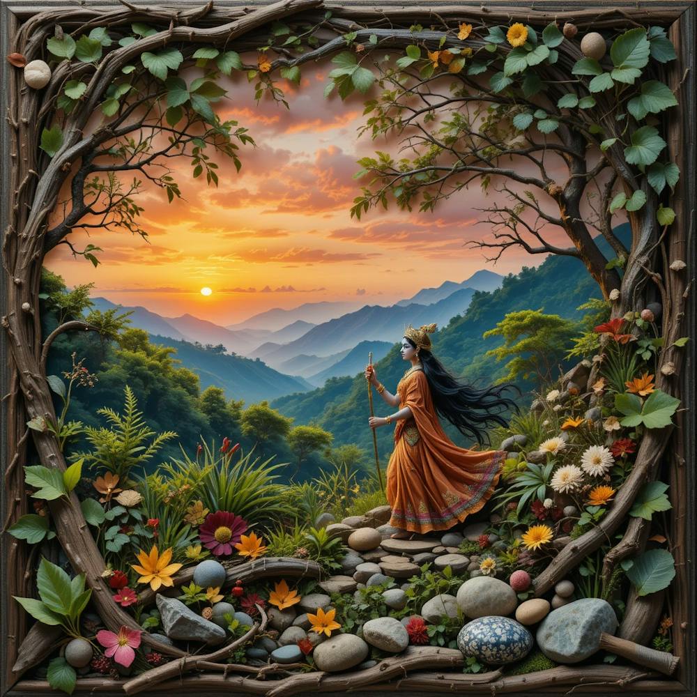 moral nature art Krishna Radha