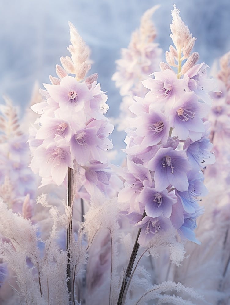 Frostiges botanisches Delphinium 1
