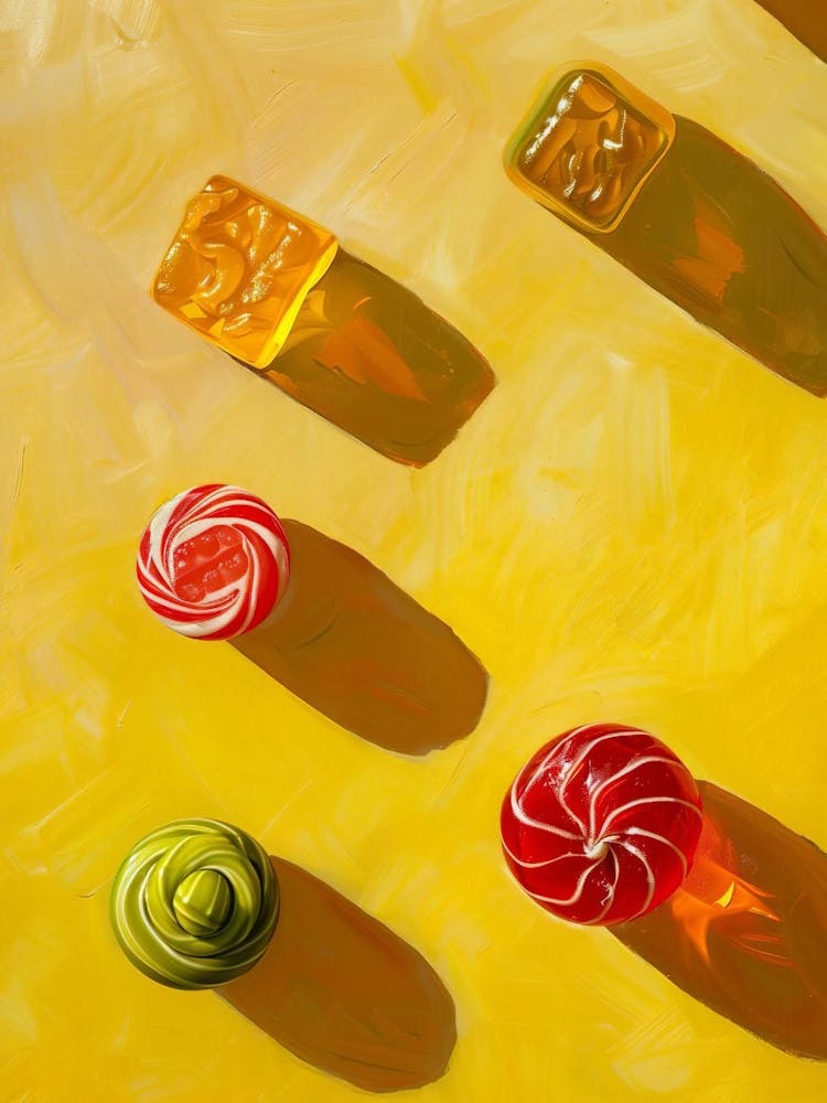 Trendy Retro, Modern Candy Painting, Colorful Pop Art, Aesthetic Gallery Wall, Candy Shop Decor, Candy Lover Gift, Printable Art