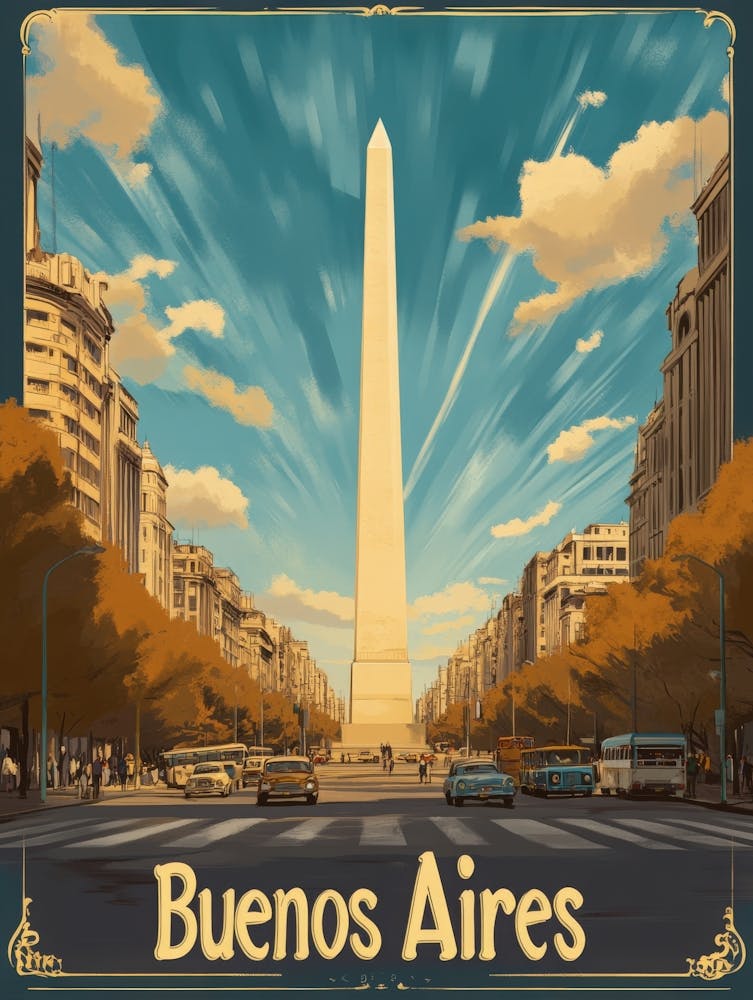 Aihrgdesign A Vintage Travel Poster Of Buenos Aires 1