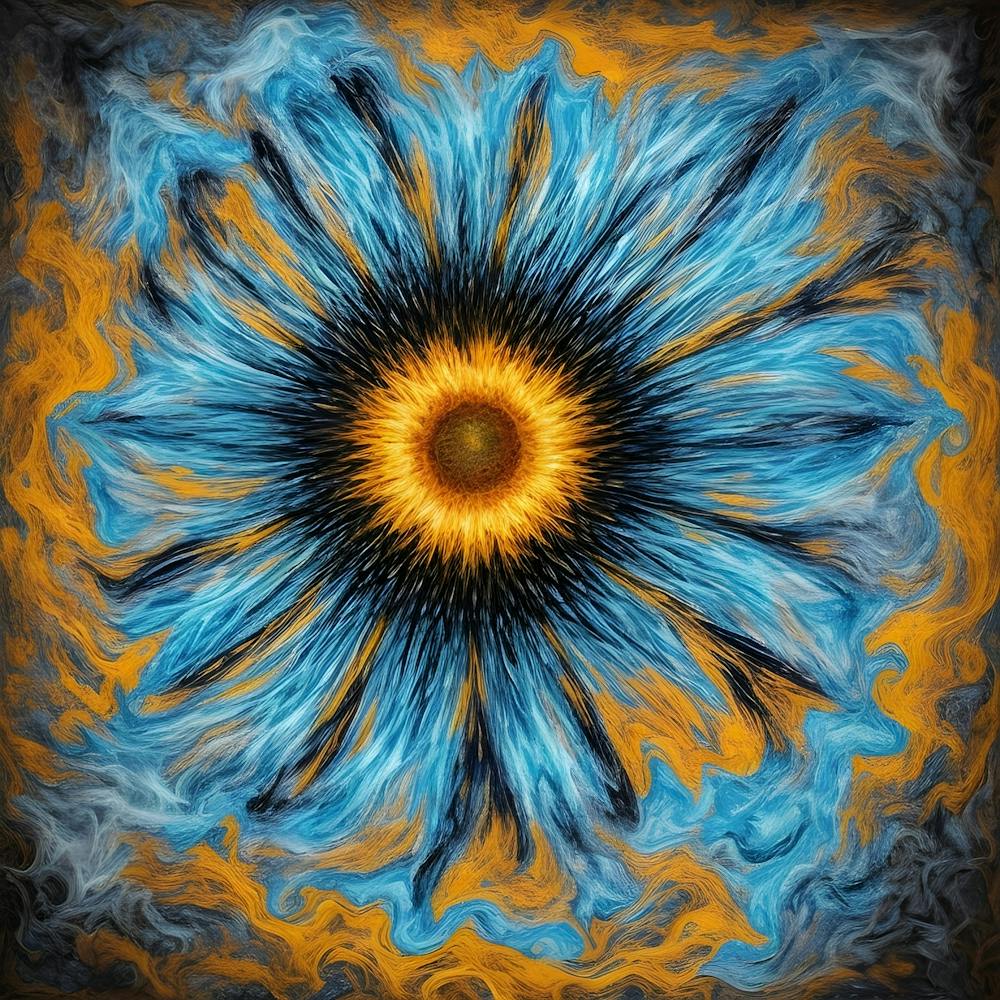 Blue Sunflower 1